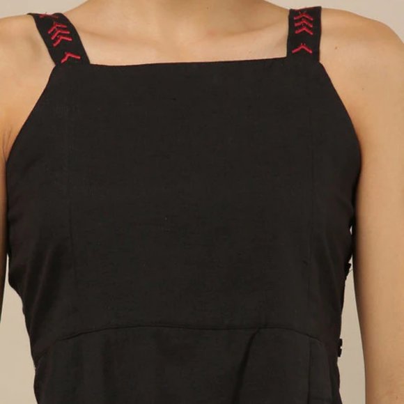 Black Strappy A-line Dress from India. BRAND NEW - Picture 3 of 8